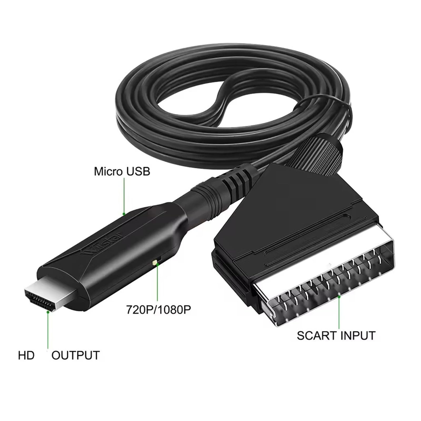 SCART to HDMI Converter Cable  - Scart To Hdmi recension och pris