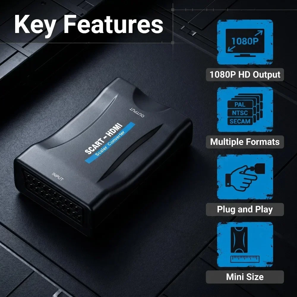 SCART To HDMI-Compatible Conve - Scart To Hdmi recension och pris